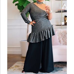 Elegant Gray Asymmetrical Dress